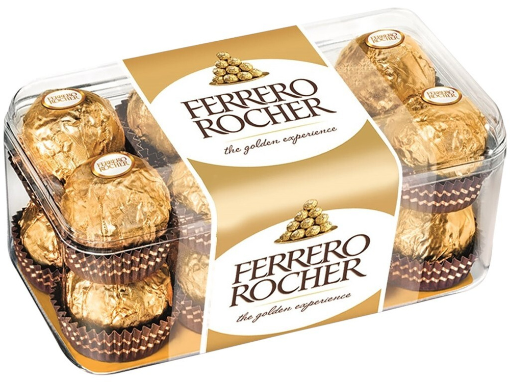 Конфеты FERRERO ROCHER из молочного шоколада с кремовой начинкой, 200г  #1