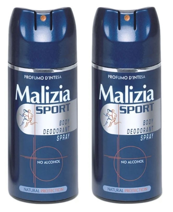 Дезодорант Malizia BodySpray Sport "No Alcohol", 150мл., 2 шт. #1