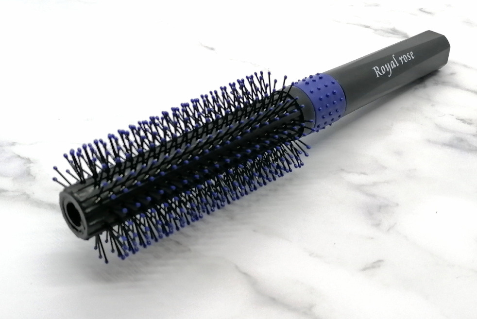Расческа-брашинг продувной/антистатик/8516/цвет черный, синий/длина 210 мм/диаметр 40 мм  #1