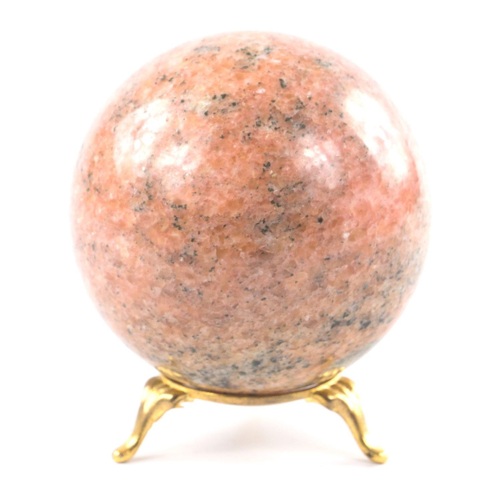 Шар камень розовый мрамор 8 см / шар декоративный / шар для медитаций / каменный шарик / сувенир из камня #1