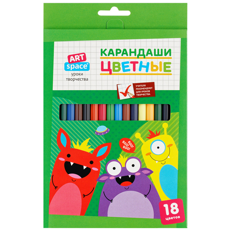 Спейс Набор карандашей, вид карандаша: Цветной, 18 шт. #1