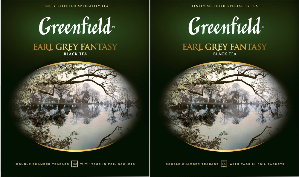 Чай черный Greenfield Earl Grey Fantasy бергамот в пакетиках 2 г х 100 шт в упаковке, комплект: 2 упаковки #1