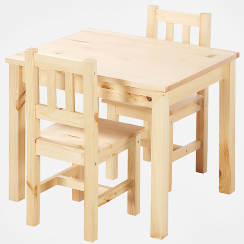 Детский стол и стул СВАЛА SVALA IKEA из массива натурального дерева  #1