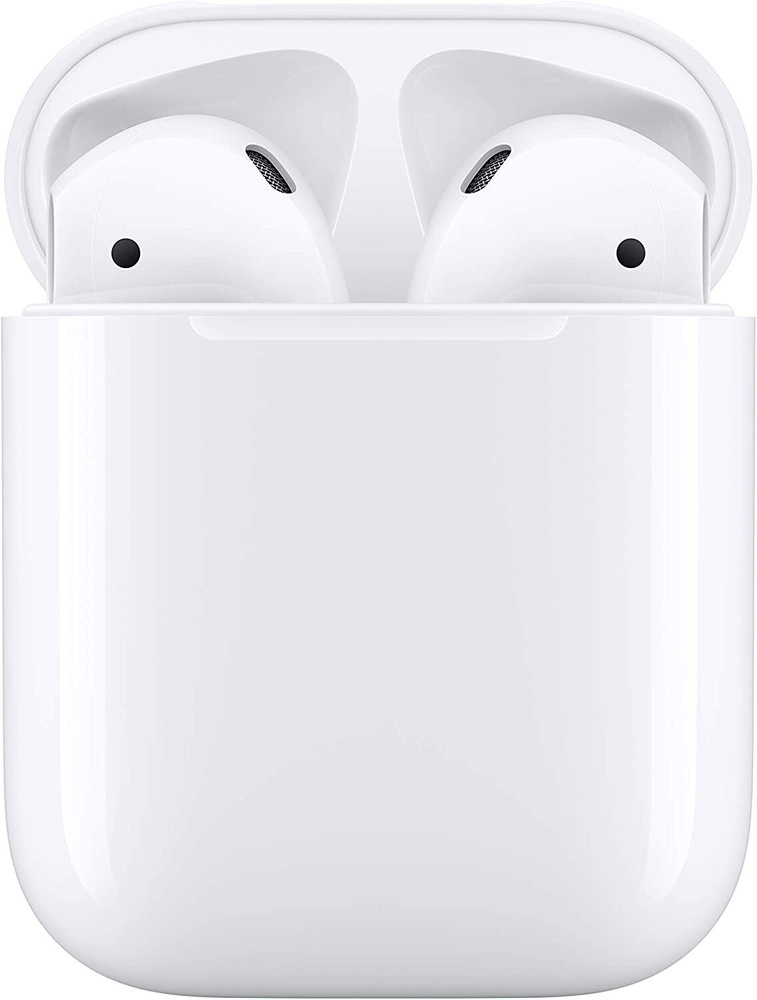 Apple Наушники беспроводные с микрофоном Apple AirPods 2, Lightning, белый  #1