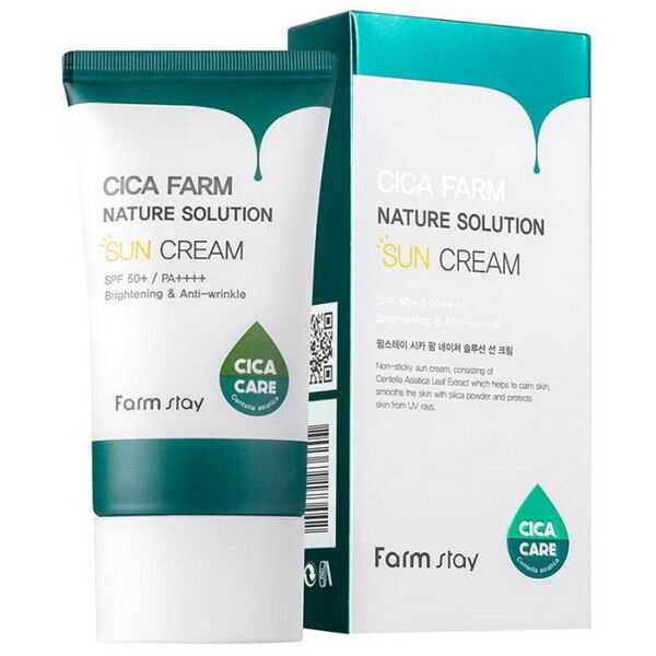 FarmStay Восстанавливающий солнцезащитный крем для лица с центеллой SPF50+ / PA 4+ Cica Farm Nature Solution #1