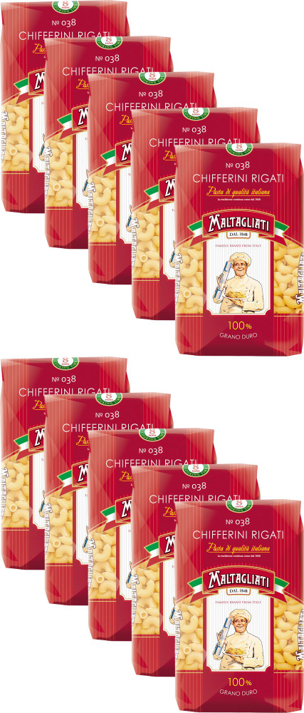 Макаронные изделия Maltagliati Chifferi rigati No 038, комплект: 10 упаковок по 450 г  #1