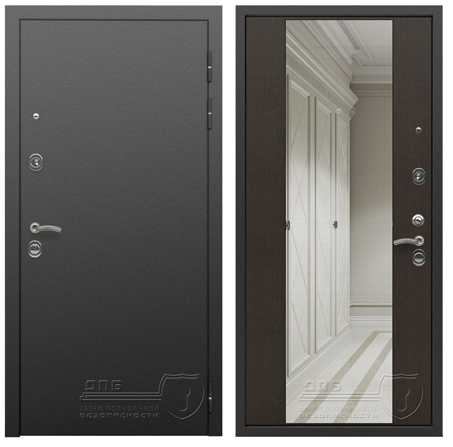 Входная дверь для квартиры Экстра ЗК-1 Венге, Цельногнутая закрытого типа, левое открывание  #1