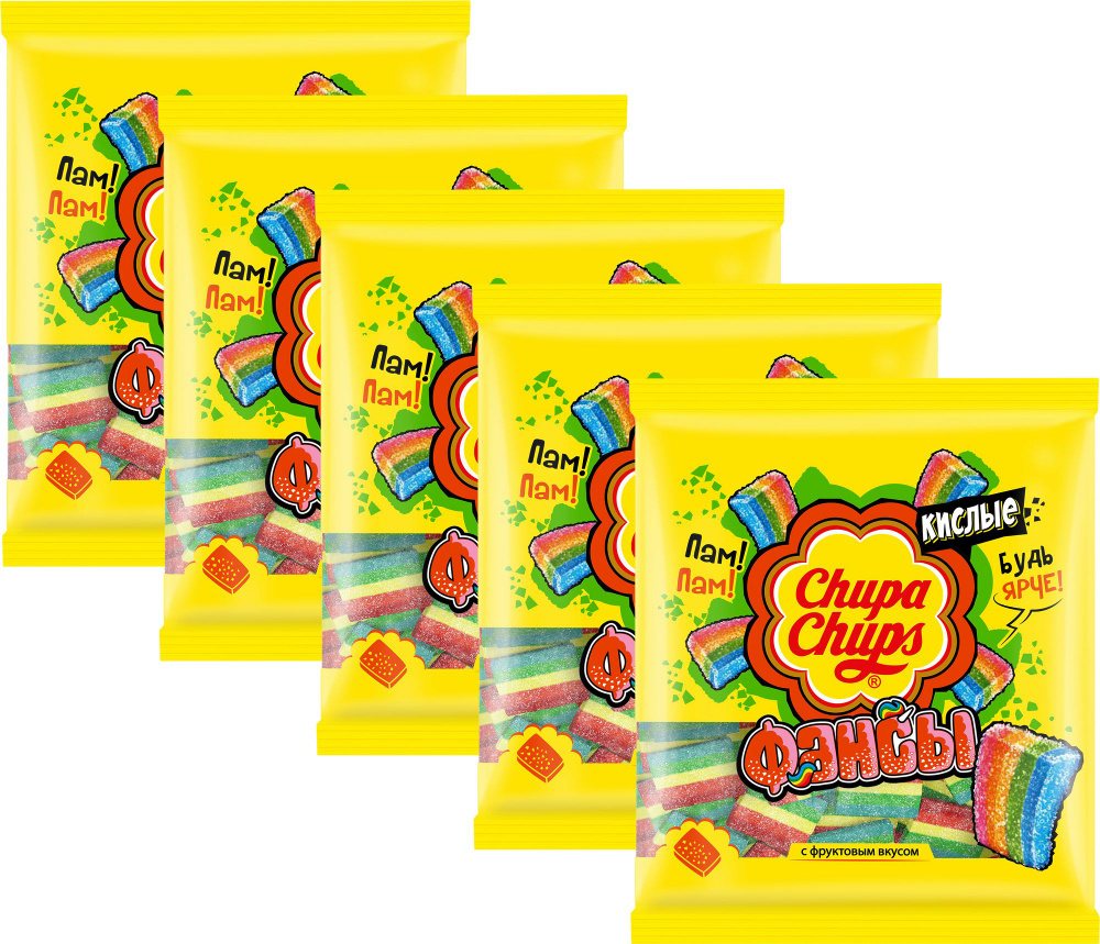 Мармелад Chupa Chups Фансы жевательный, комплект: 5 упаковок по 150 г  #1
