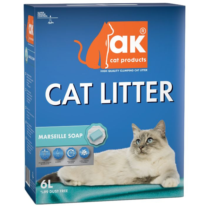 AK cat products Наполнитель Минеральный Комкующийся 5324г. #1