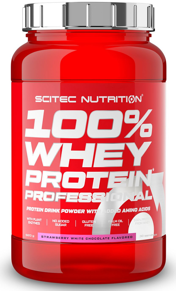 Протеин сывороточный Scitec Nutrition 100% Whey Protein Professional 920 г клубника-белый шоколад  #1