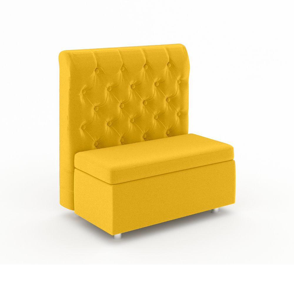 Прямой диван Версаль ФОКУС- мебельная фабрика 120х67х106 см желтый матовый  #1
