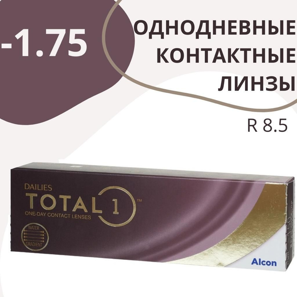 Alcon Контактные линзы, -1.75, 8.5, 1 день  #1