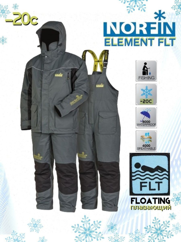 Костюм зимний "NORFIN" Element FLT 06 р.XXXL Floating Плавающий #1