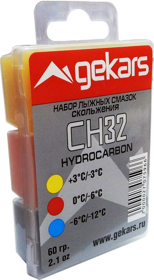 Набор парафинов скольжения GEKARS СН-32 темп. +3-3С; -2-8С; -6-12С 60 гр.  #1