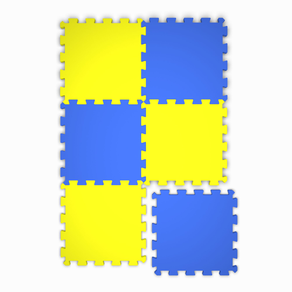 Коврик "Жёлто-синий" 6 элементов 290*290 #1