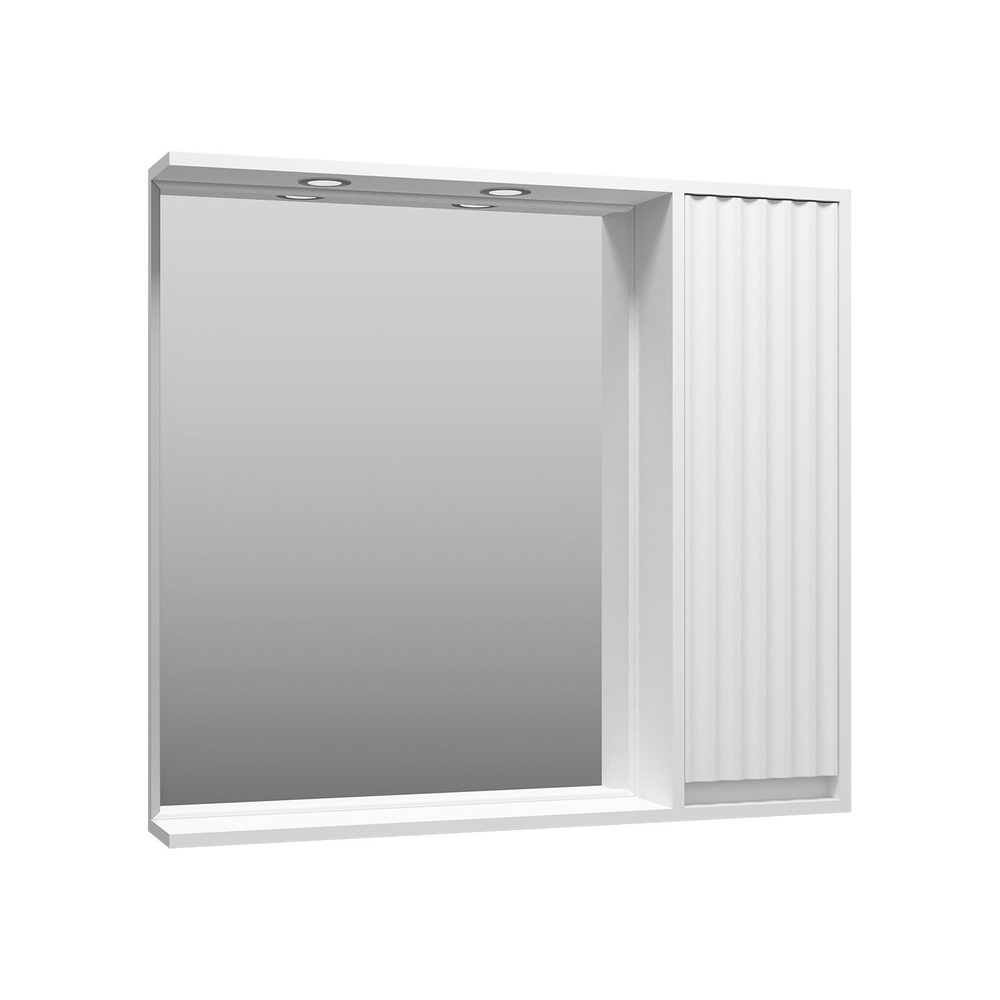 Brevita Зеркало-шкаф, Balaton 90 белый, правый, 90х14х80 см #1