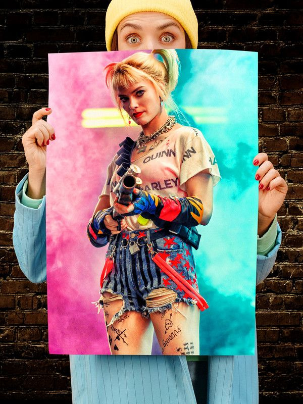 Постер интерьерный Харли Квин, 70х46 см. Матовый яркий. Harley Quinn Марго Робби  #1