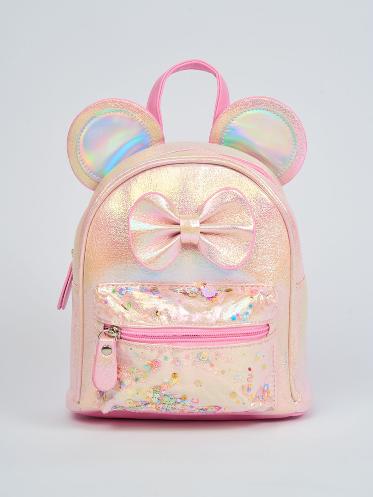 Рюкзак дошкольный ранец детский для девочки светло-розовый  #1
