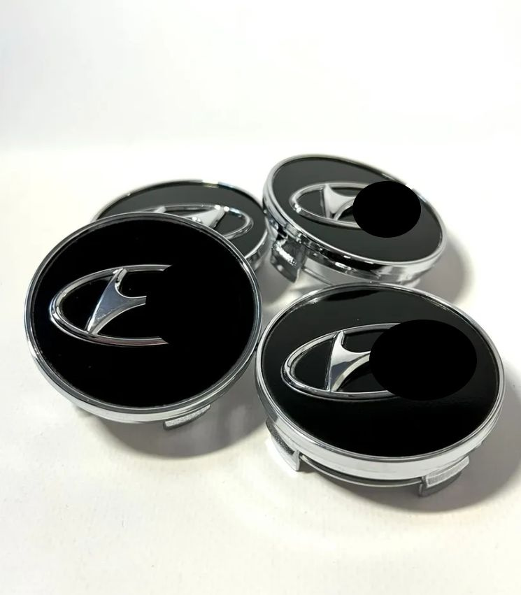 Колпачки заглушки на литые диски для Хендай 60/55 ( 52960-3K210 ) Black 4 шт.  #1