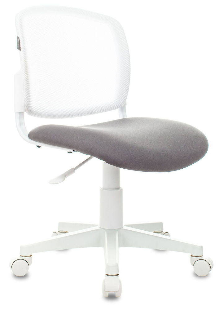 Кресло детское Бюрократ CH-W296NX/NEO-GREY белый/светло-серый, сетка/ткань, крестовина пластик  #1