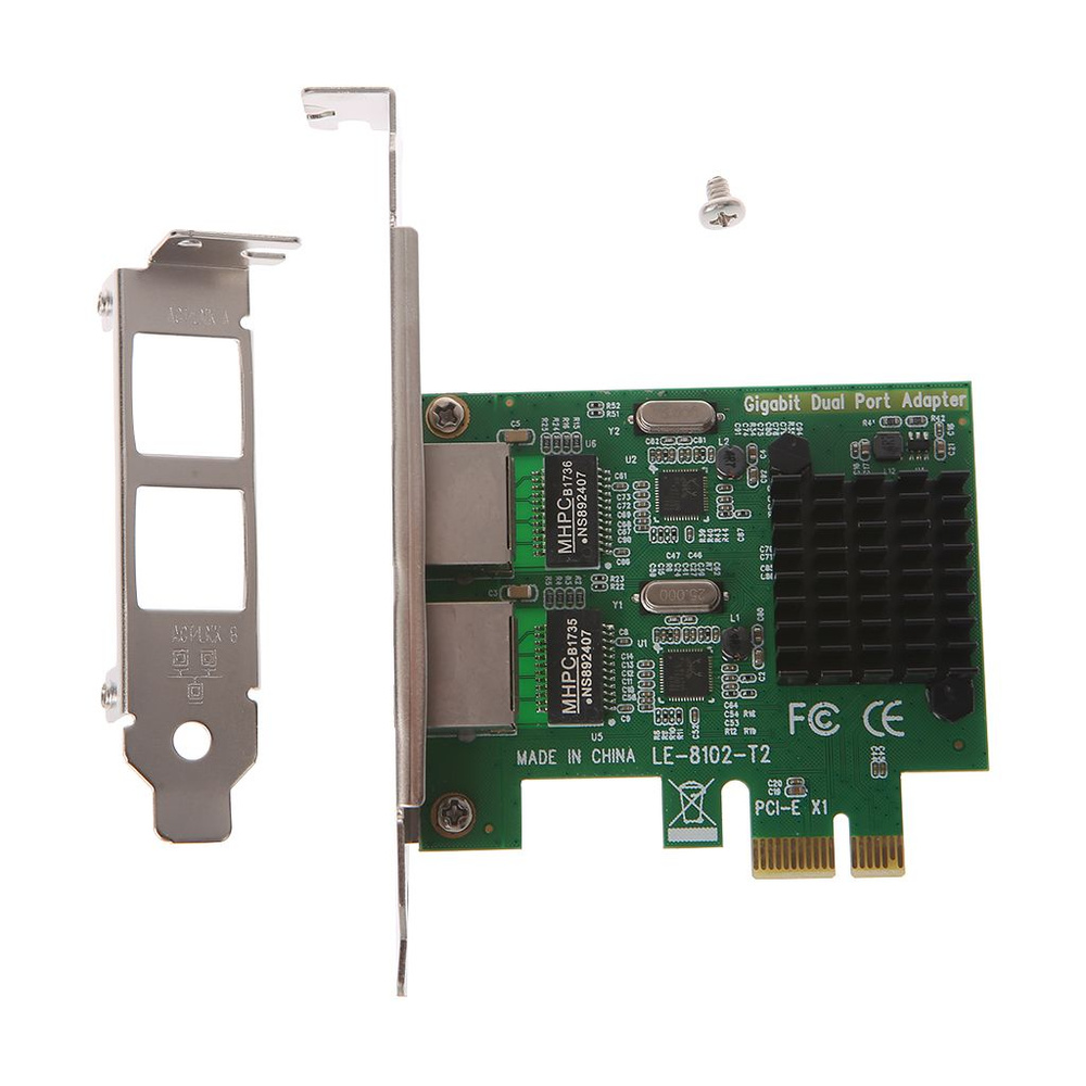 2 порта PCIE X1 1000M PCIe Gigabit Ethernet с двумя сетевыми картами ...