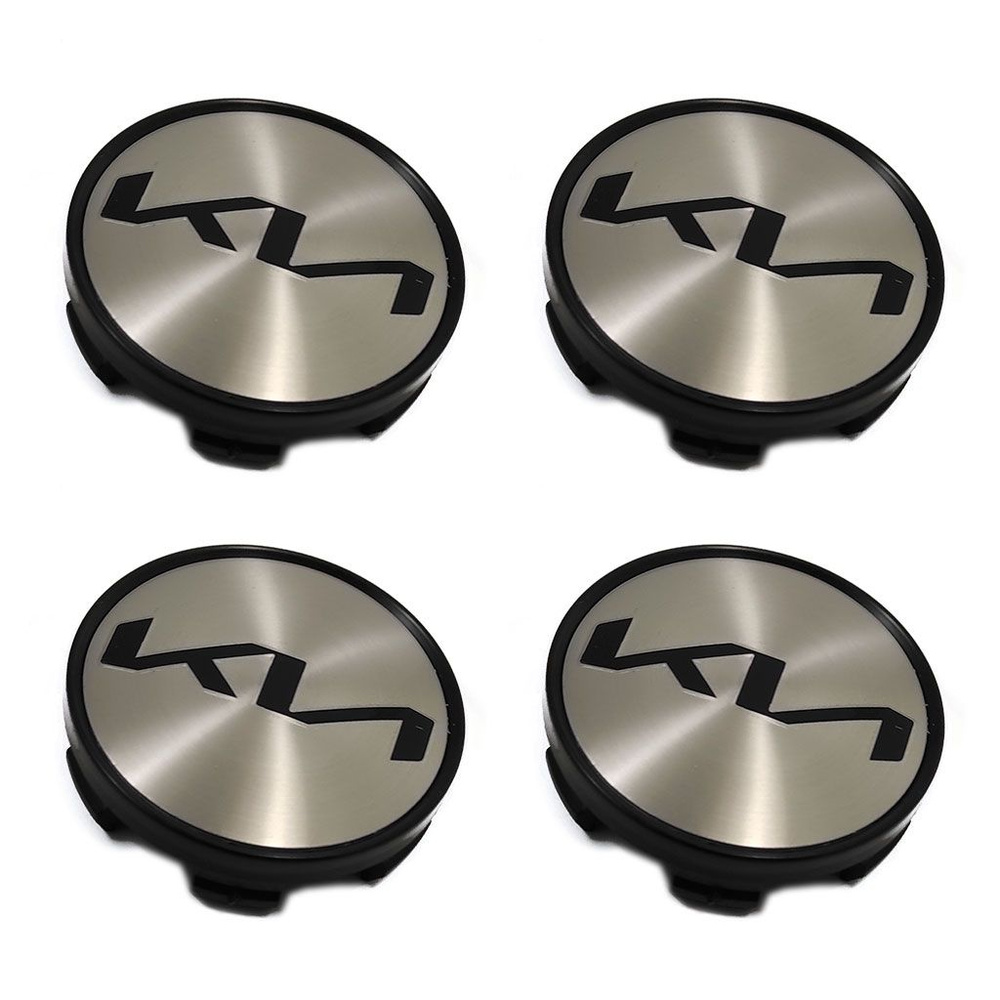 Колпачки KIA на диски 59/56/10 мм - 4 шт / Заглушки ступицы Киа серебристые новый логотип для колесных #1