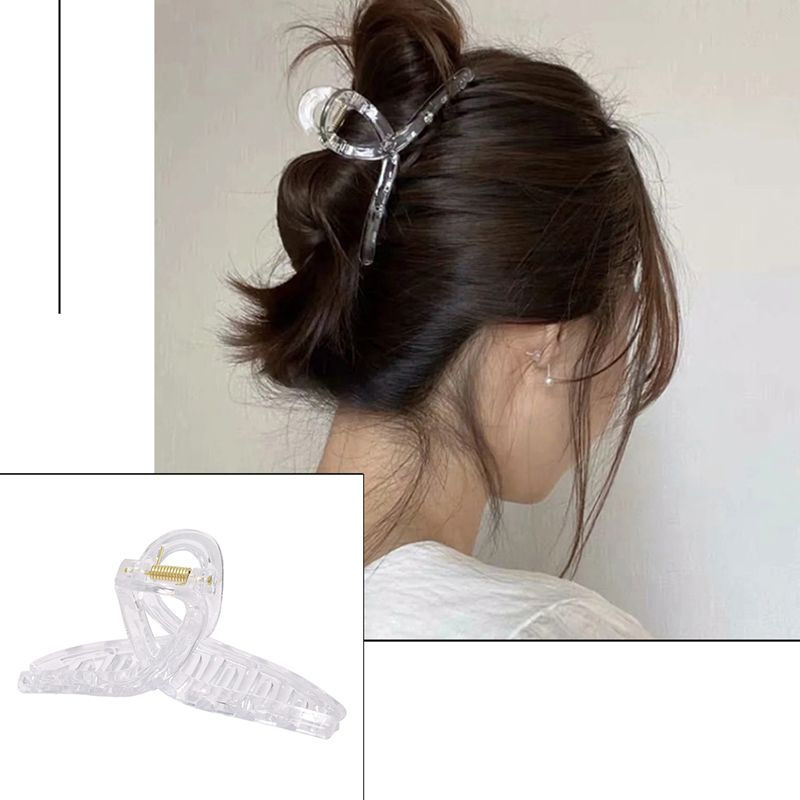 Прозрачная женская заколка-краб NAM 1 шт для волос / большой зажим для пучка 11 см  #1
