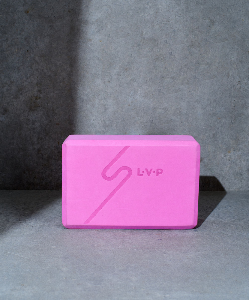 Блок для йоги LVP, размер 23х15х7.5 см, цвет розовый, 1 шт. #1