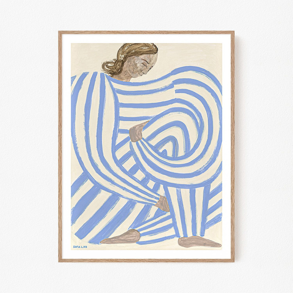 Постер для интерьера "София Линд - Sofia Lind Blue Stripe", 30х40 см #1