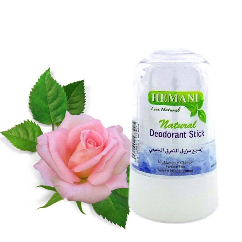 Дезодорант кристалл Алунит Роза Химани (Deodorant stick Rose Hemani), 70 грамм  #1