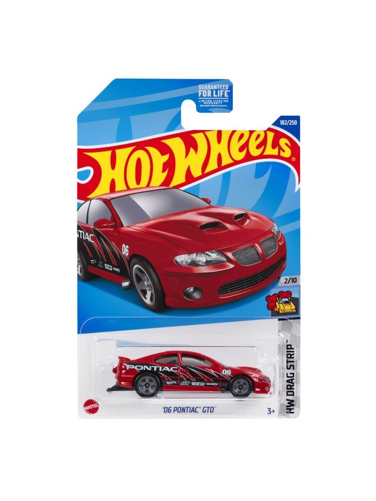 HCT74 Машинка металлическая игрушка Hot Wheels коллекционная модель 06 PONTIAC GTO красный  #1