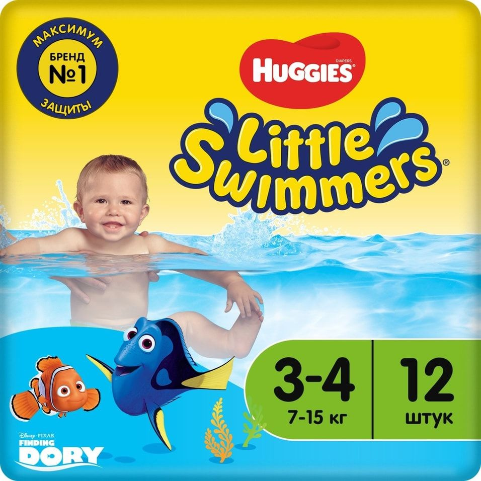 Подгузники-трусики Huggies Little Swimmers №3-4 7-15кг 12шт #1