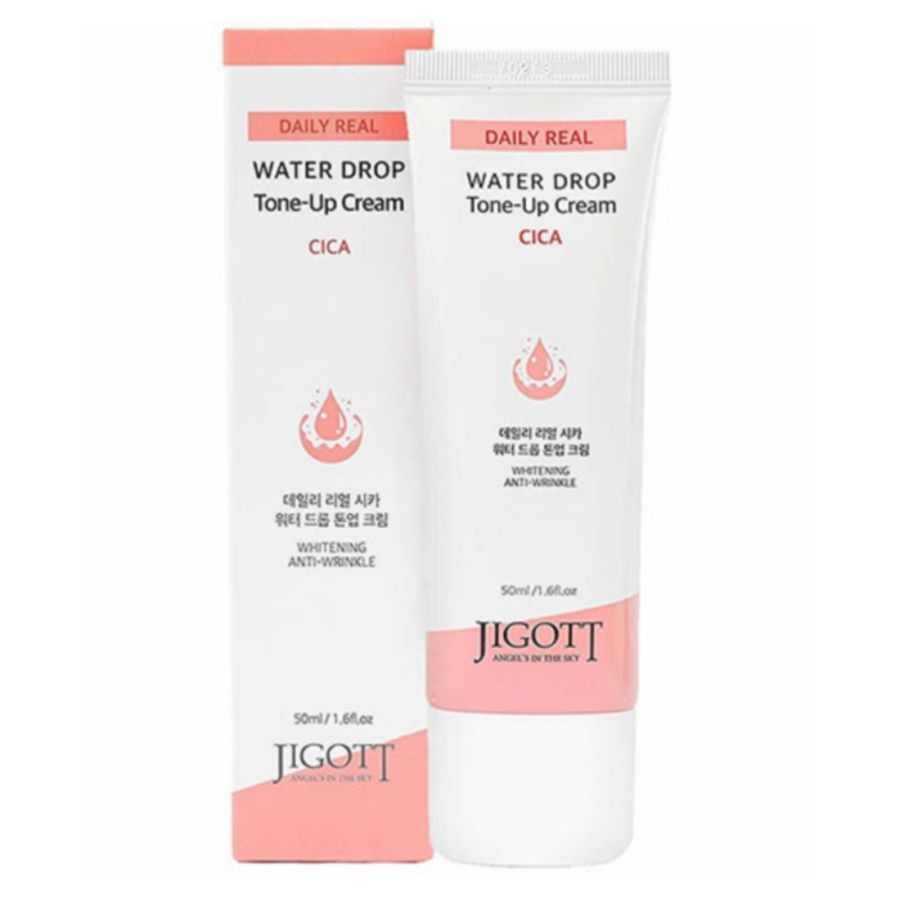 Jigott Крем для лица увлажняющий с центеллой азиатской / Daily Real Cica Water Drop Tone Up Cream, 50 #1