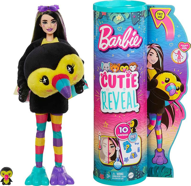 Кукла Барби Barbie Cutie Reveal Jungle Toucan (Костюм Тукана) #1