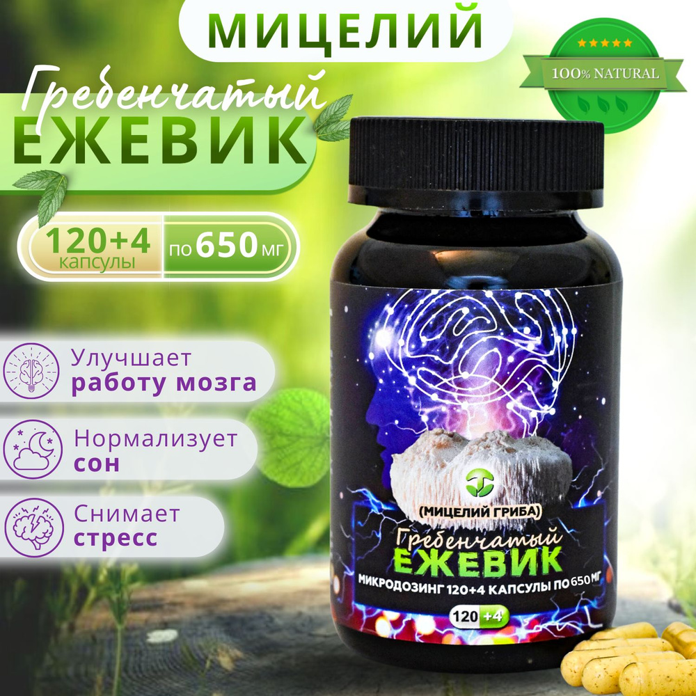 Ежевик (ежовик) гребенчатый МИЦЕЛИЙ 120+4 капсулы / Львиная грива / Lions Mane micelium  #1