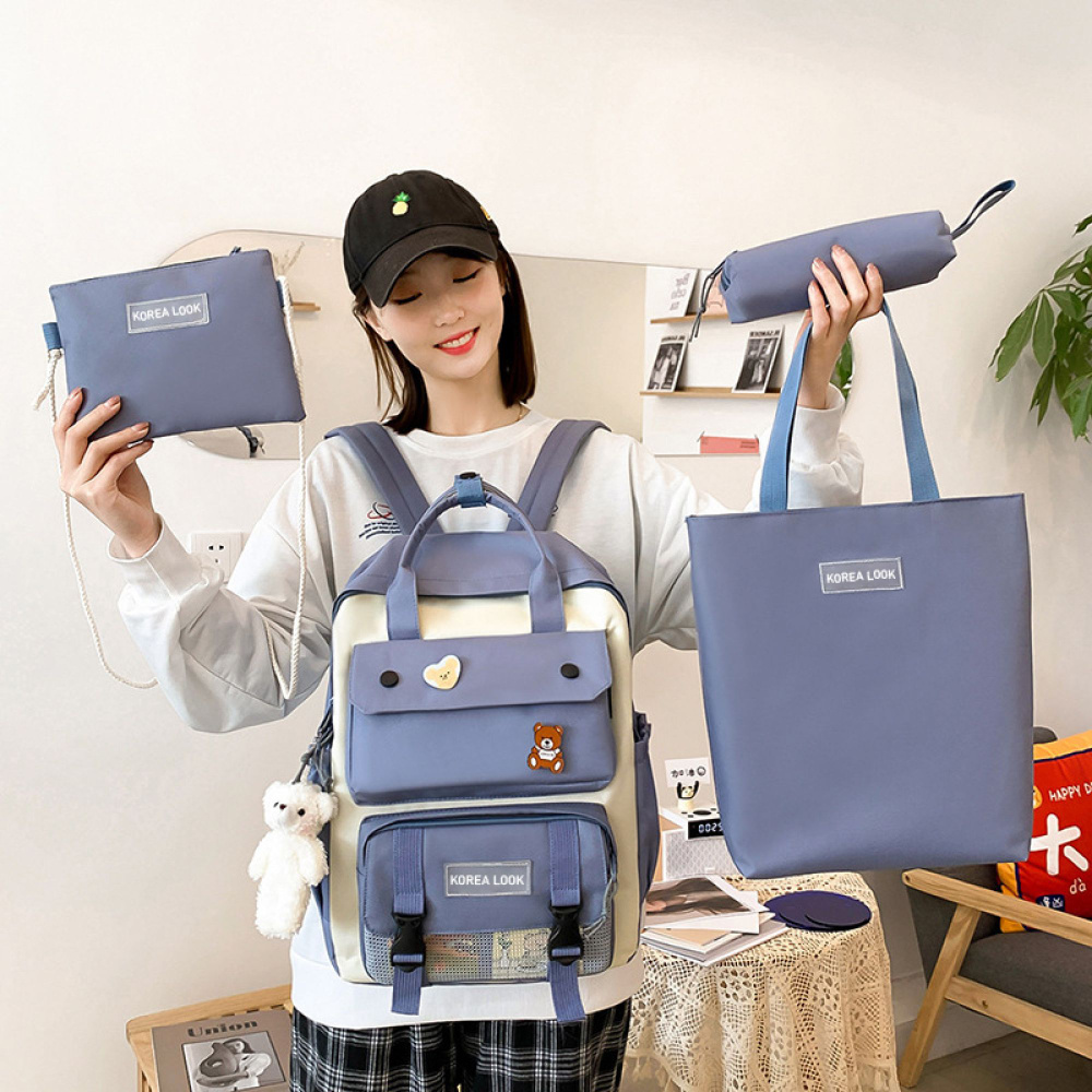 Рюкзак школьный Korea Look, для девочек подростков, ранец городской спортивный для школы, портфель, шоппер, #1
