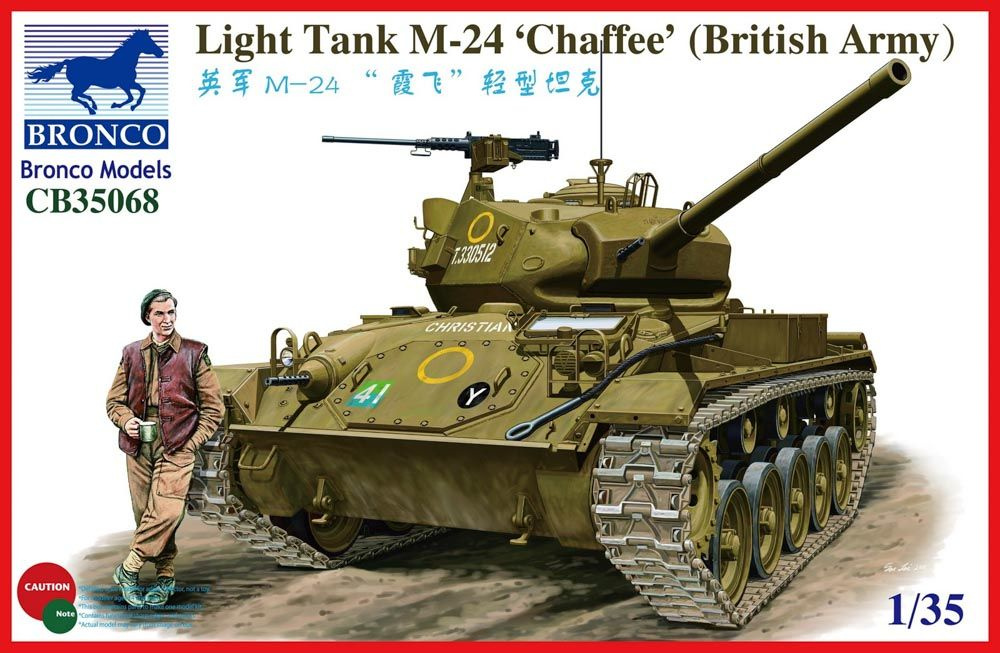 Сборная модель танка Bronco Models Легкий танк M-24 Chaffee (British Army), масштаб 1/35  #1
