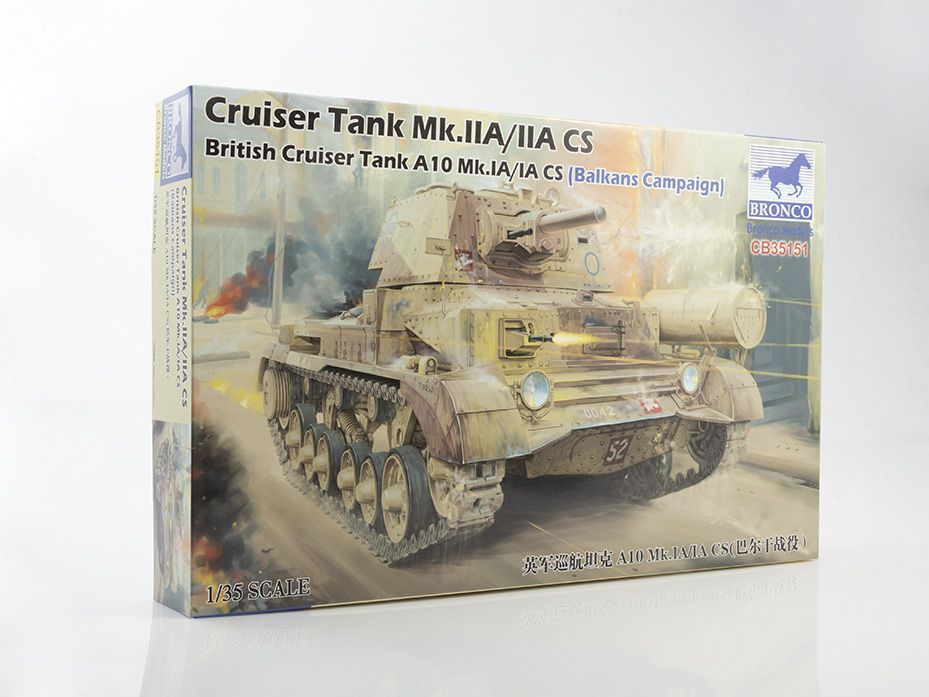 Сборная модель танка Bronco Models Танк Mark IIA/IIA Cs British Cruiser Tank A10 Mk. IA/IA CS, масштаб #1