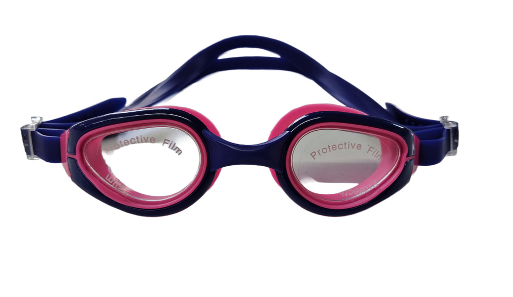 Очки для плавания силиконовые SWELL Junior COMFORT - детские юниорские сине-розовые  #1