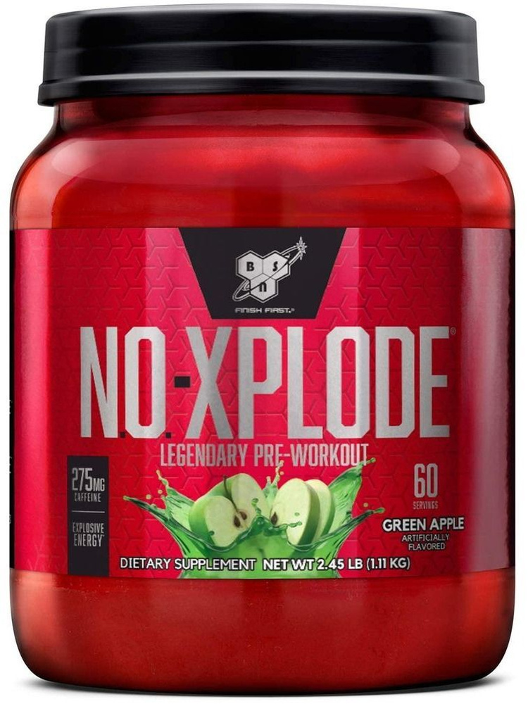 Предтреник BSN NO-XPLODE 3.0 New 1110 г, Зеленое яблоко #1