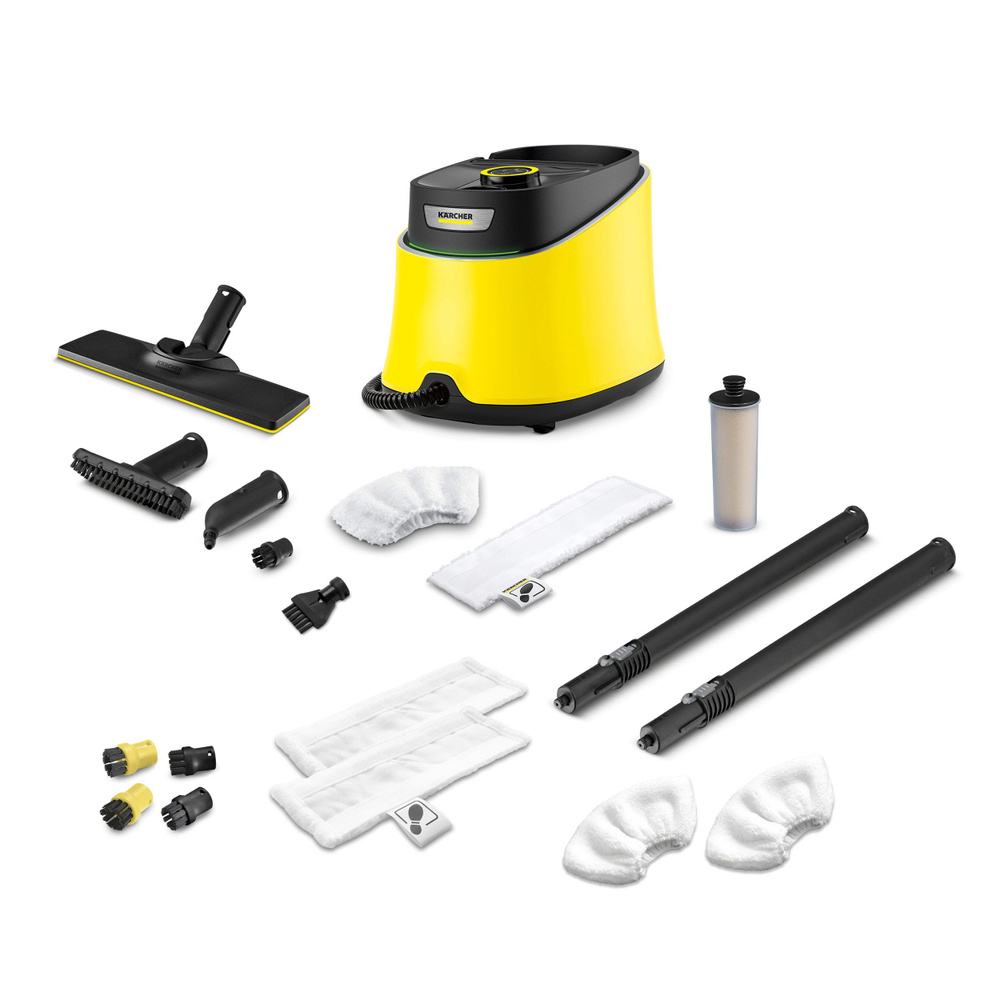 Пароочиститель для дома Karcher SC 3 Delux EasyFix + аксессуары VELER: 2 салфетки для пола, 2 обтяжки #1