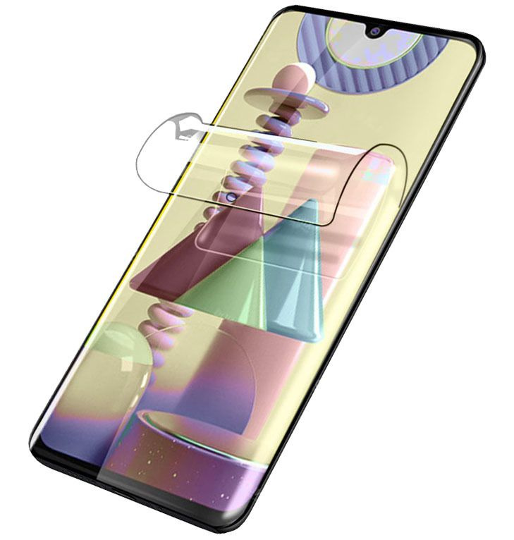 Гидрогелевая защитная пленка (не стекло) для Realme C11 (2021) , глянцевая, на дисплей  #1