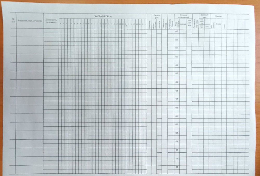 Режевская типография Бланк бухгалтерский A3 (29.7 × 42 см) #1