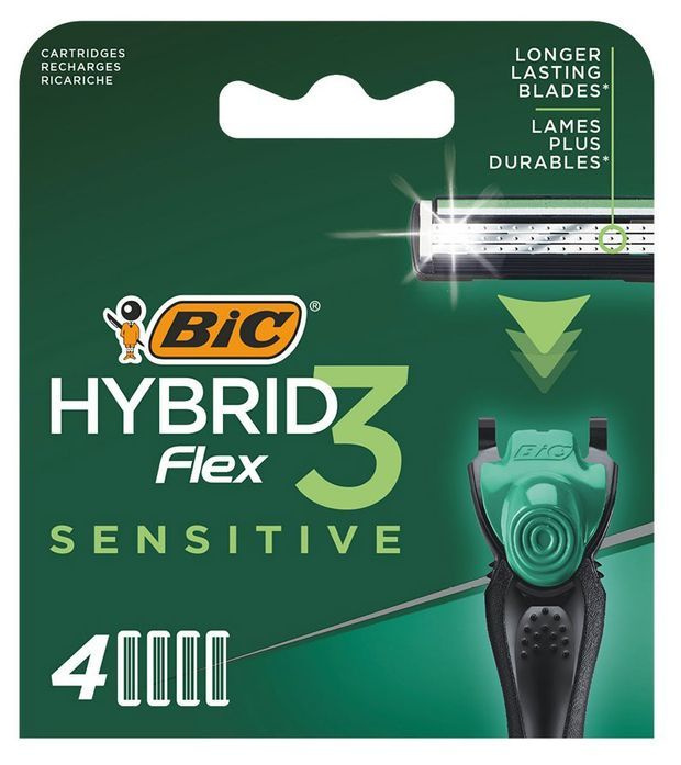 Cменные кассеты для бритья Flex 3 Hybrid Sensitive, 4 шт #1