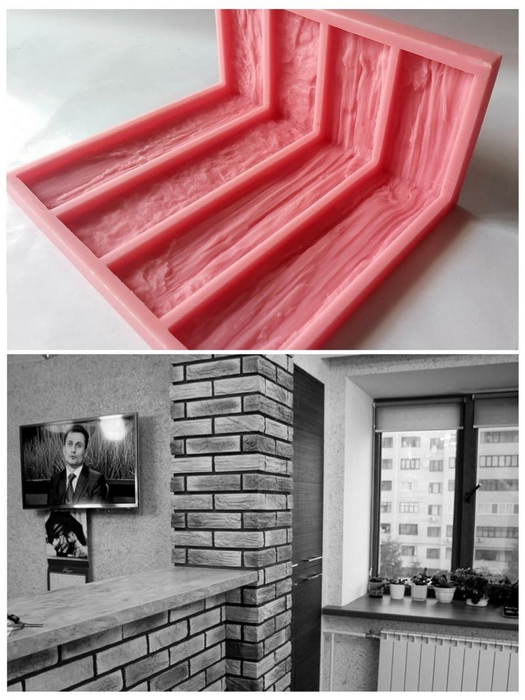 Угловая форма ZIKAM "Кирпич Вертикальный" для литья угловой облицовочной плитки из бетона и гипса  #1