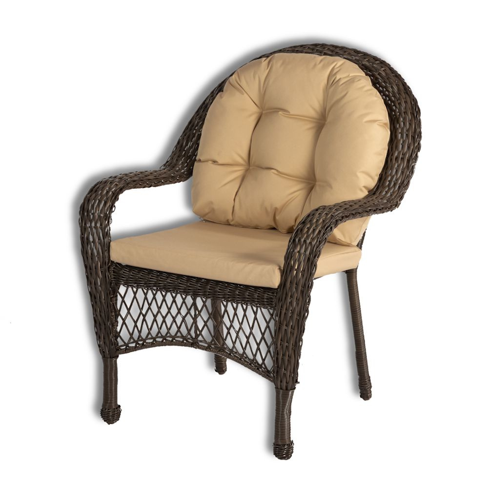 Кресло GIZA PREMIUM (Гиза) коричневое из искусственного ротанга  #1