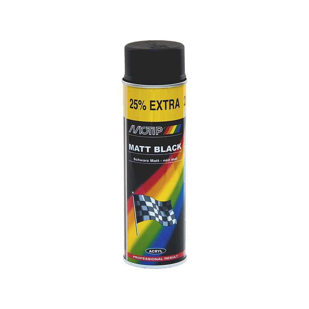 MOTIP 006 Matt Black Эмаль, краска матовая универсальная автомобильная (черный) аэрозоль 500 мл.  #1