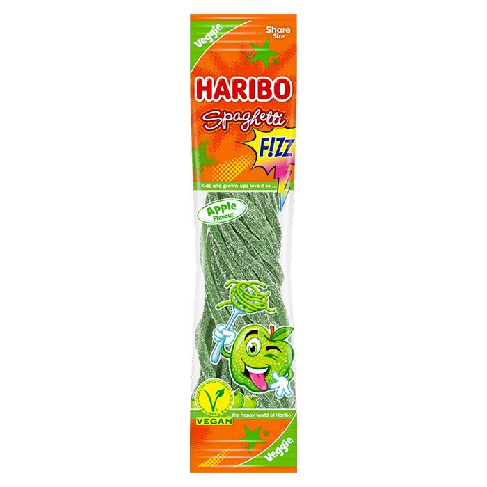 Мармелад жевательный Haribo Spaghetti Apple / Мармелад Харибо со вкусом яблока Веган 200гр (Германия) #1