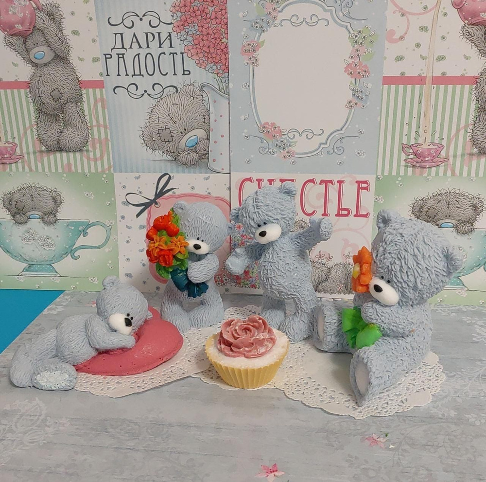 Мыло ручной работы, коллекция "Мишки Тедди" / необычные подарки / подарок на день рождения  #1