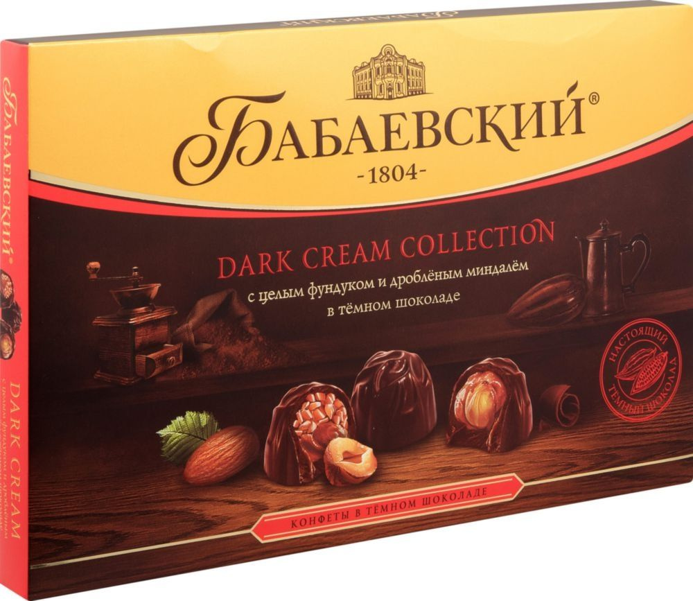 Набор конфет Бабаевский Dark Cream орехи и темный шоколад, 200 г ...